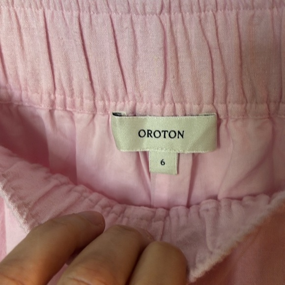 EUC OROTON Tablecloth Lace Top and Short Set in ballet pink shorts size 6 top 8 - Picture 5 of 13